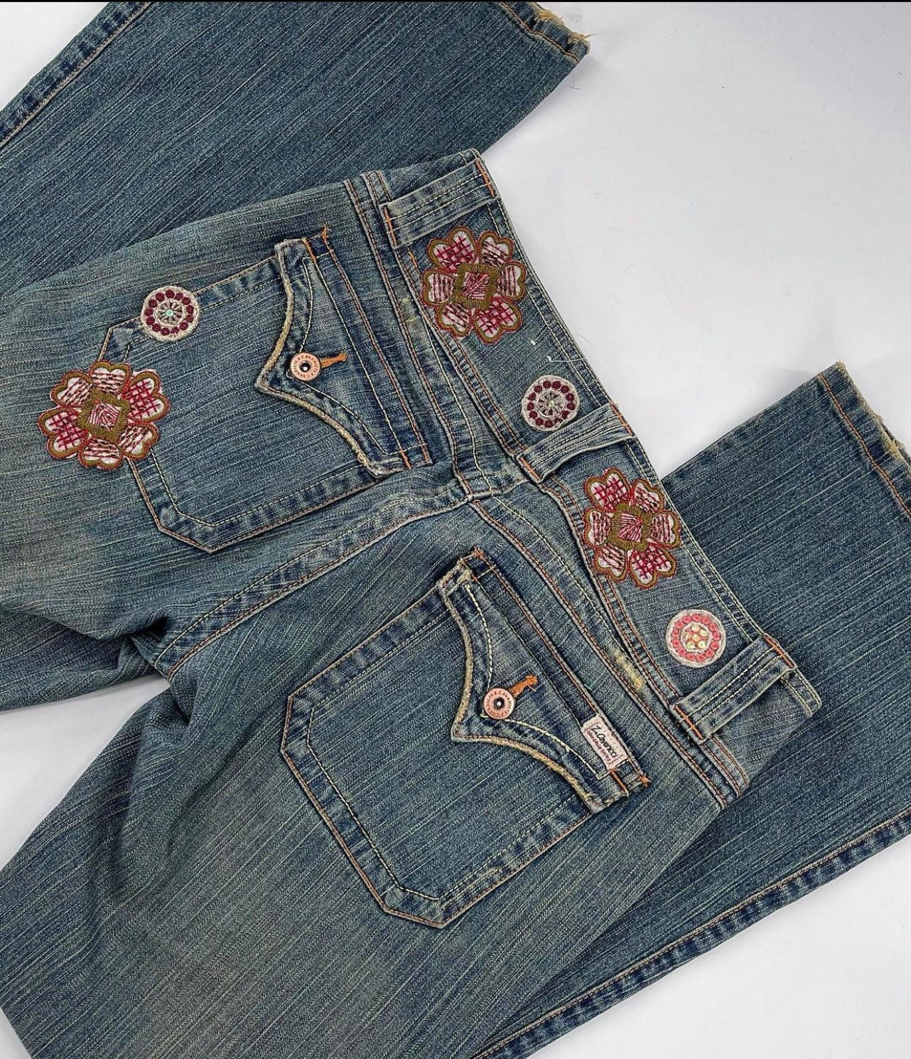 Vintage Z. Cavaricci Embellished Flares (Sz 11)