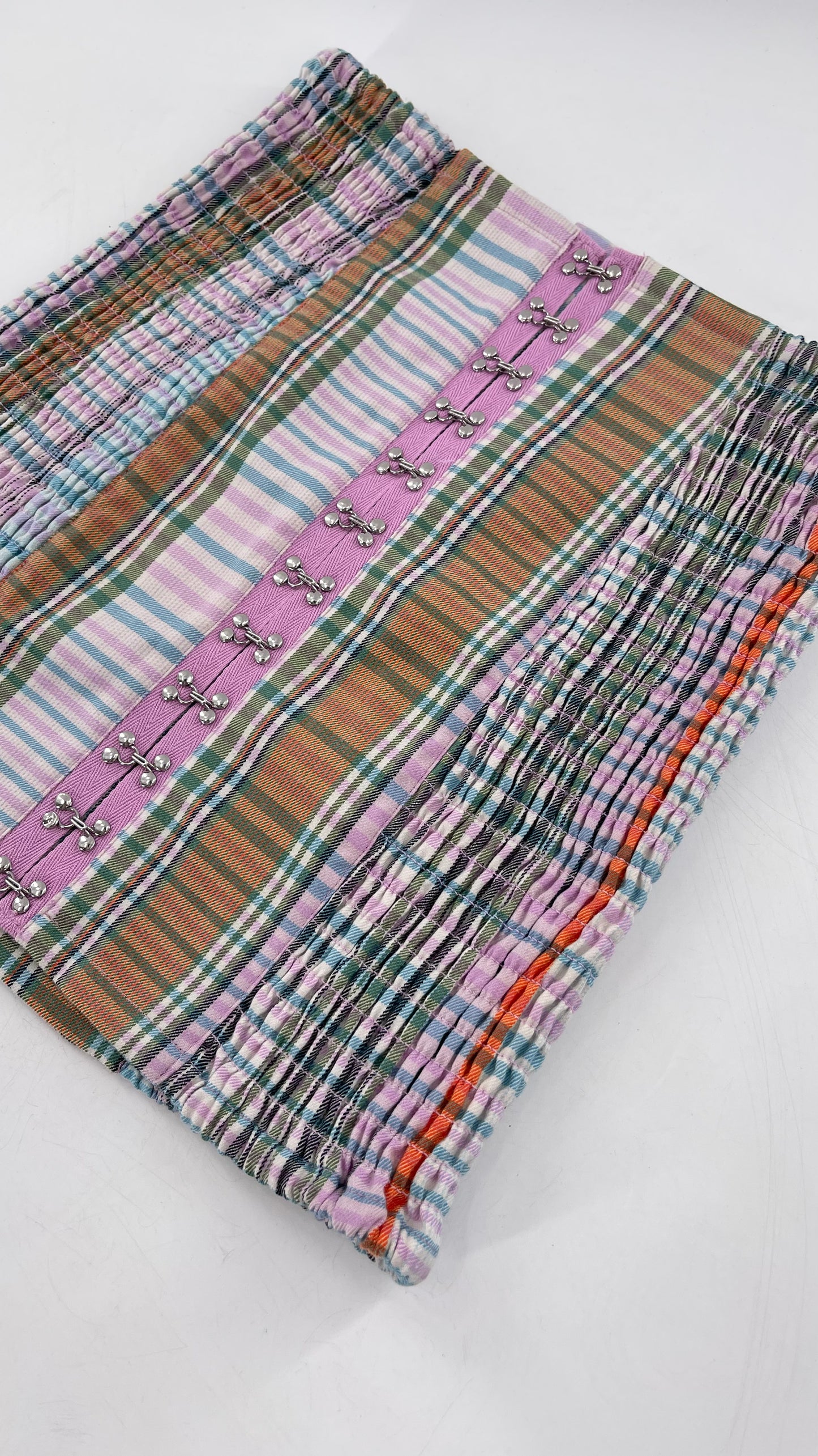 Urban Outfitters Plaid Hook and Eye Closure Front Skirt (Medium)