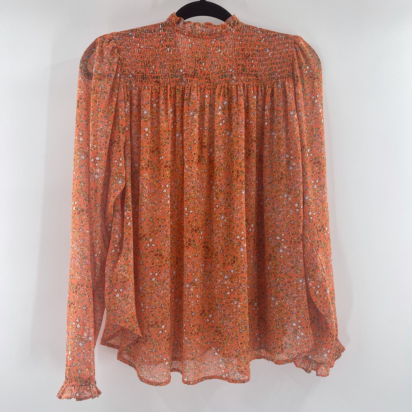 Free people orange floral blouse (S)