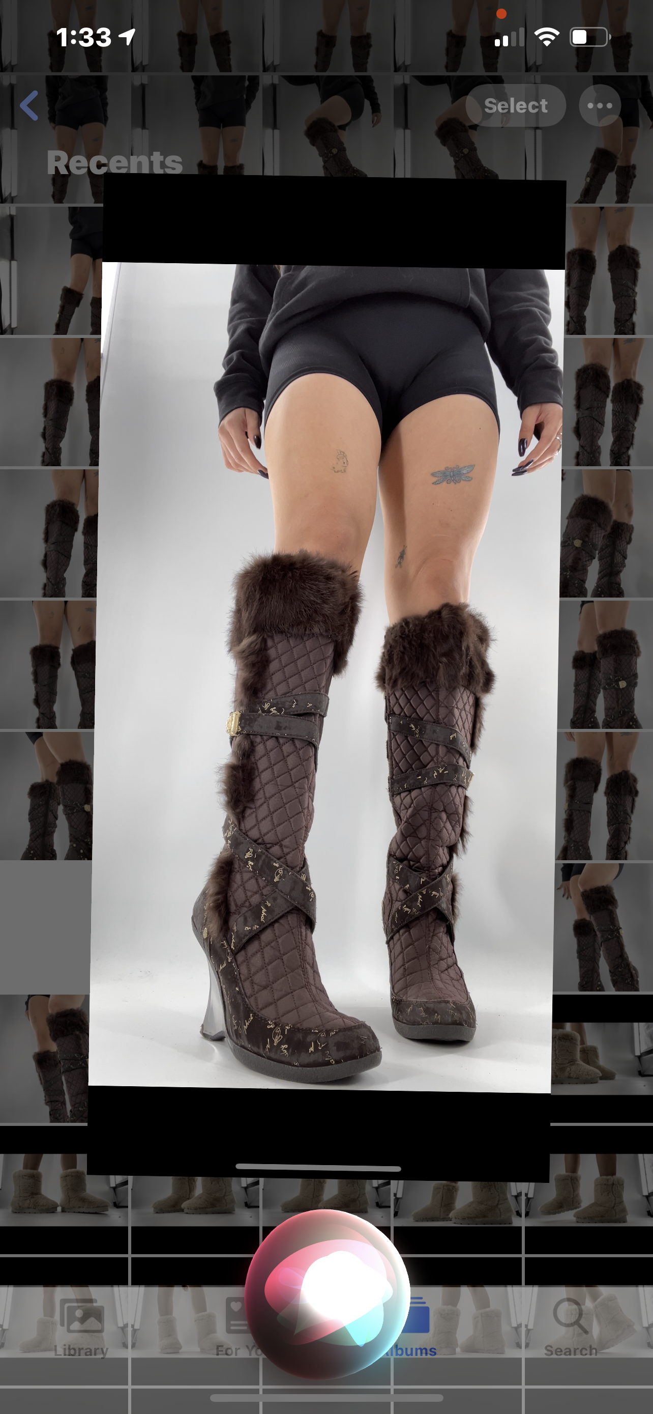 Vintage BabyPhat Lucite Rabbit Fur Boots (8.5)