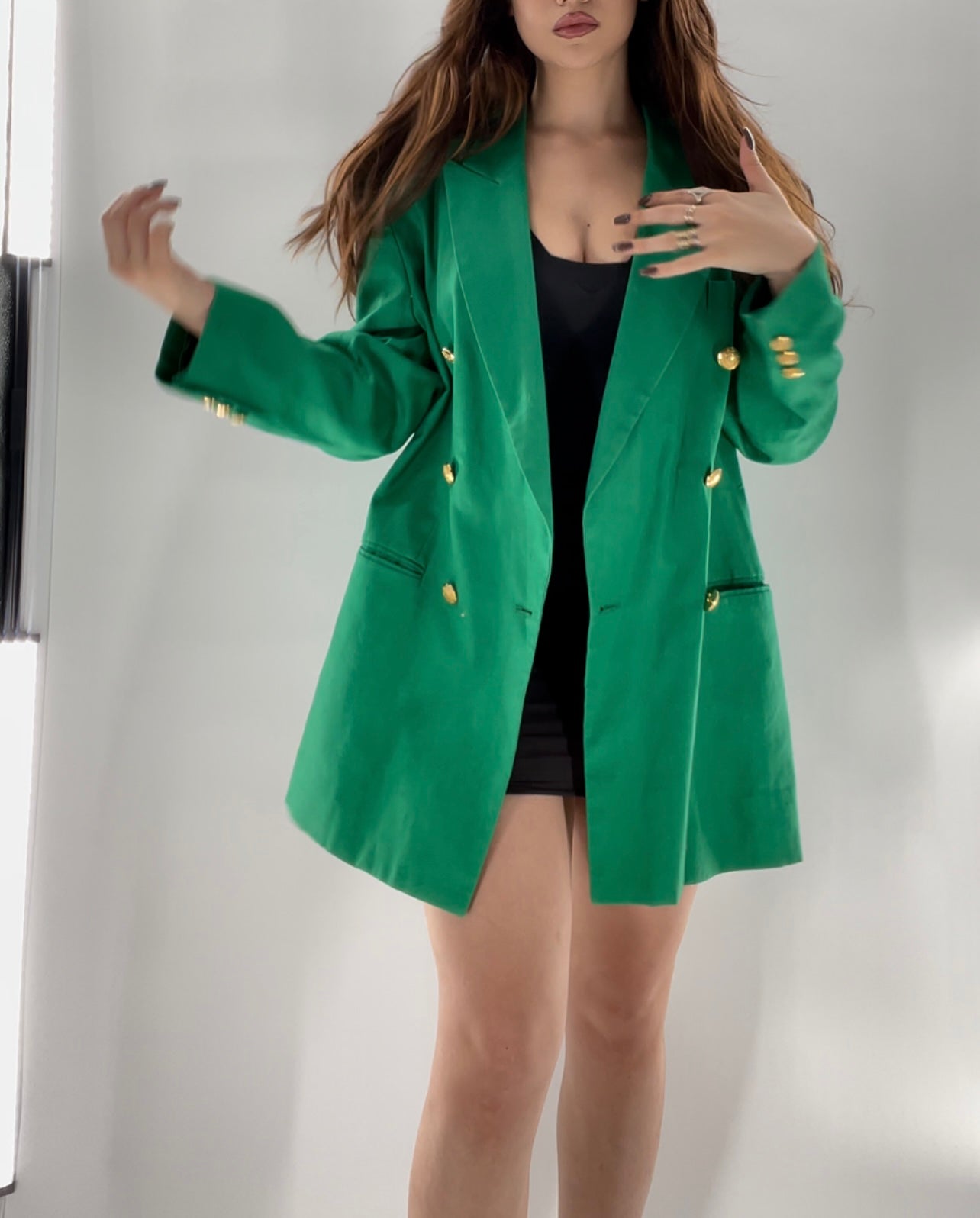 Vintage Classiques Kelly Green Linen Blazer (L)