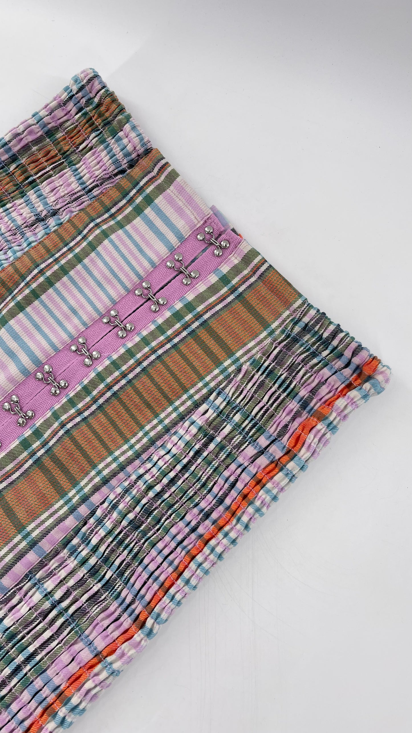 Urban Outfitters Plaid Hook and Eye Closure Front Skirt (Medium)