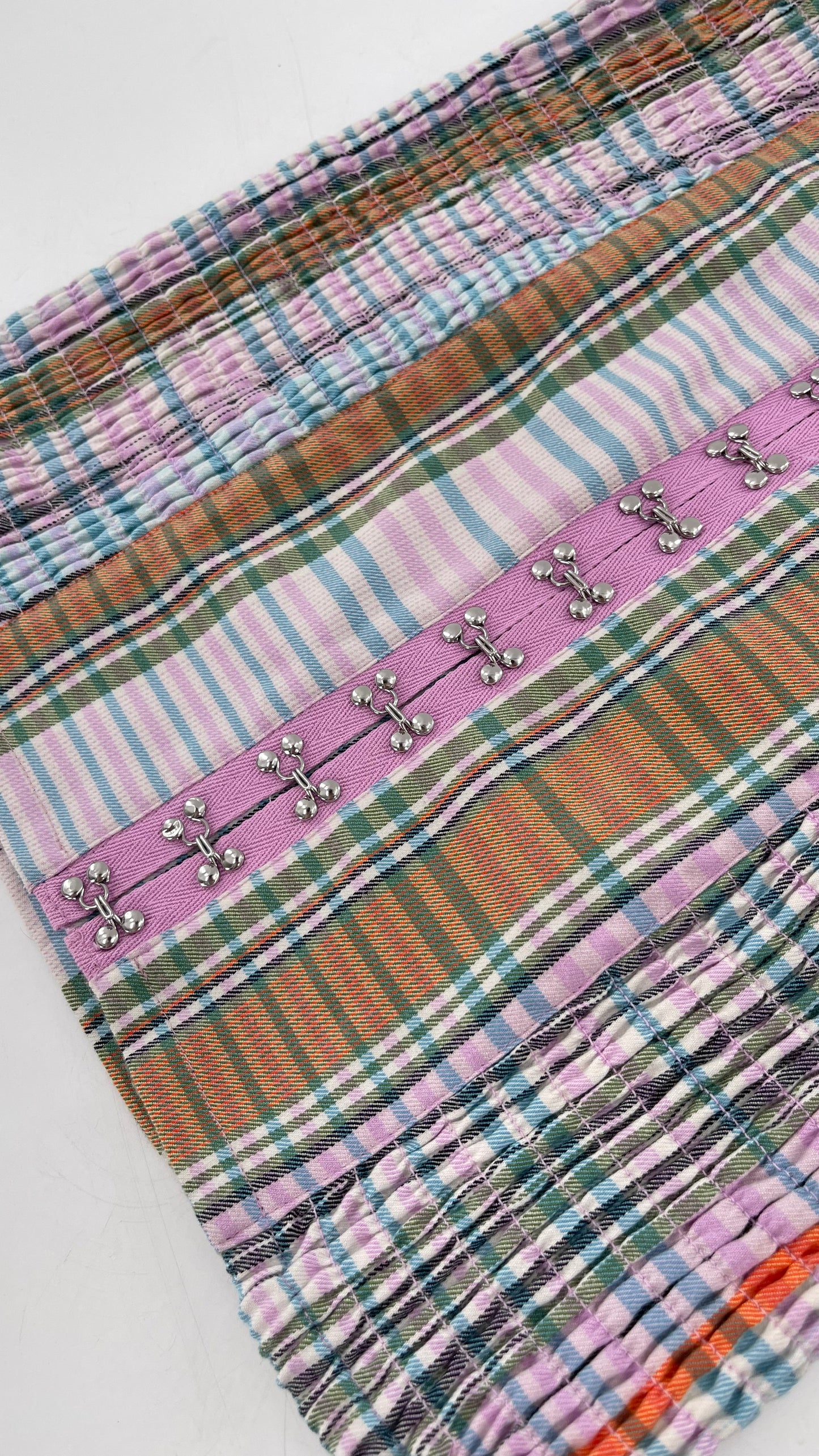 Urban Outfitters Plaid Hook and Eye Closure Front Skirt (Medium)