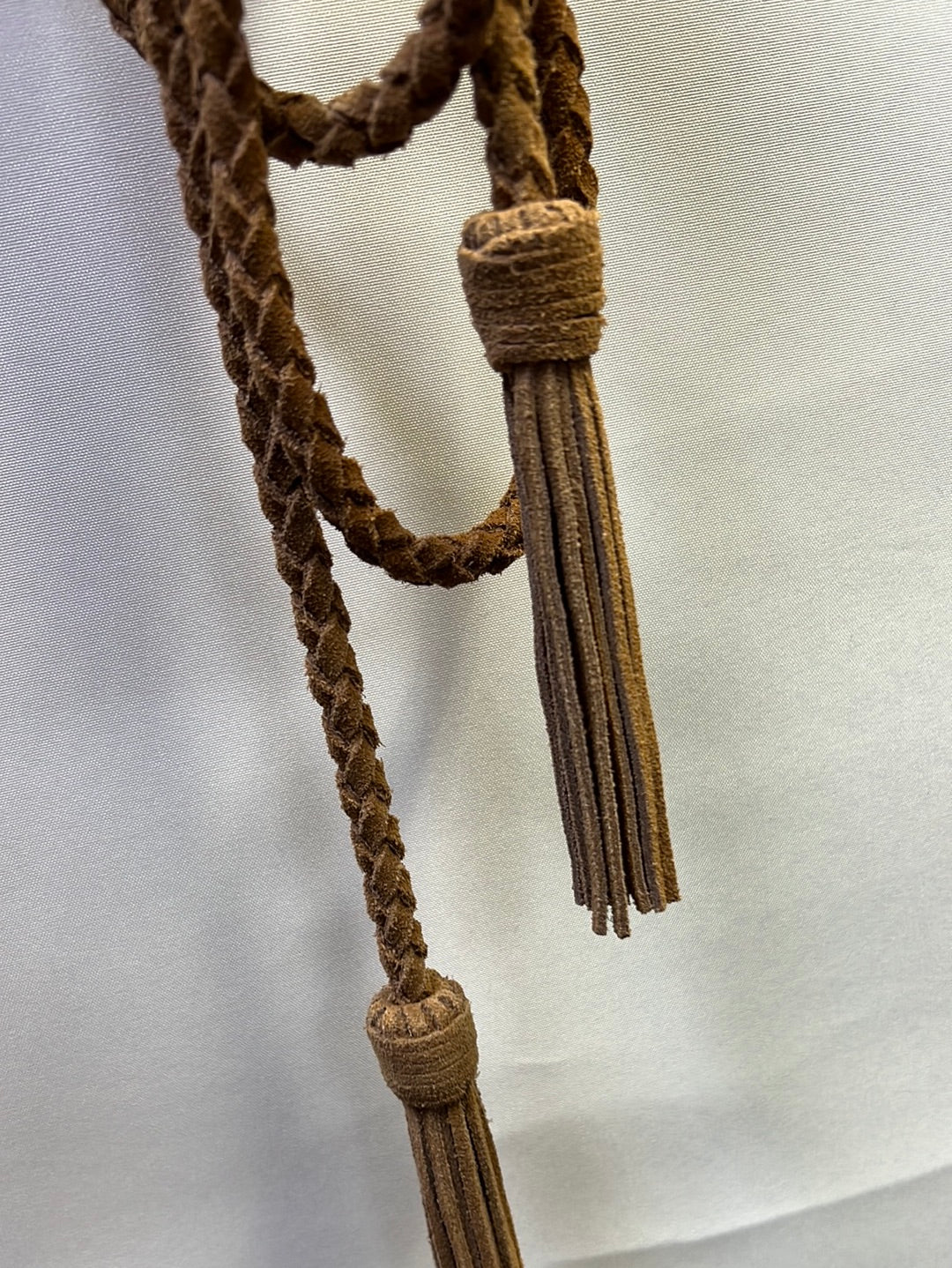 Free People Brown Braided Suede Cord Belt