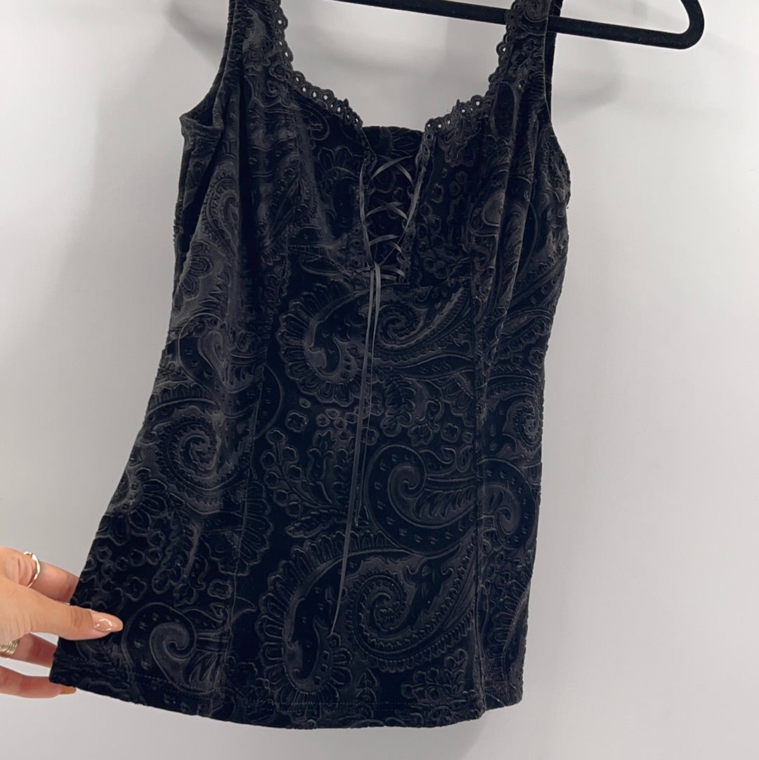 Vintage Arianne Velvet Paisley Tank (M)