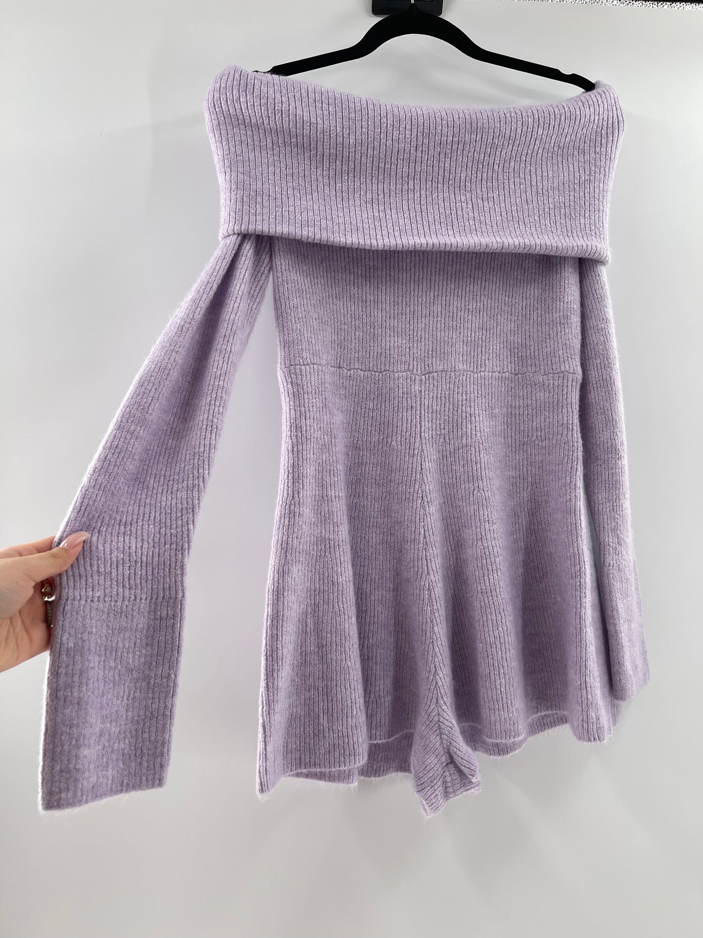 Urban Outfitters Lavendar Knit Playsuit (Large)