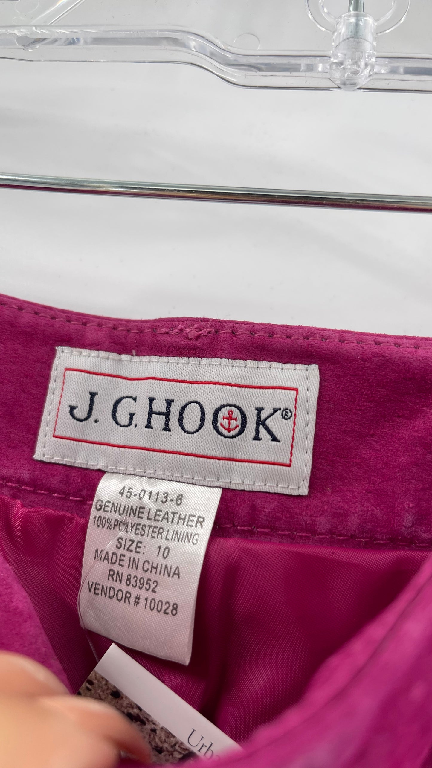 Vintage J.G. Hook Hot Pink 100% Genuine Leather Pants (Size 10)