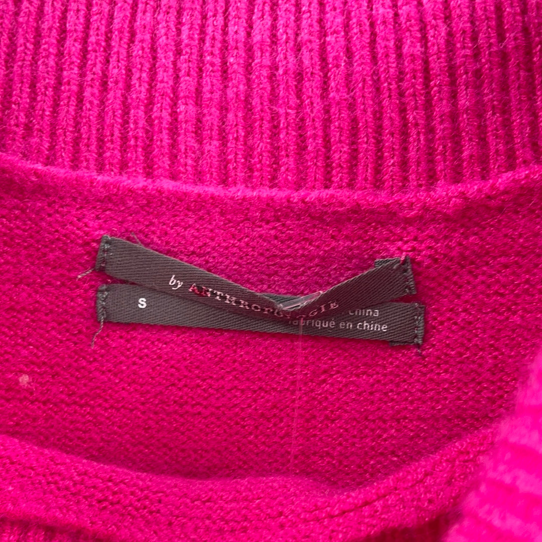 Anthropologie Hot Pink Turtle Neck Sweater (Size Small)