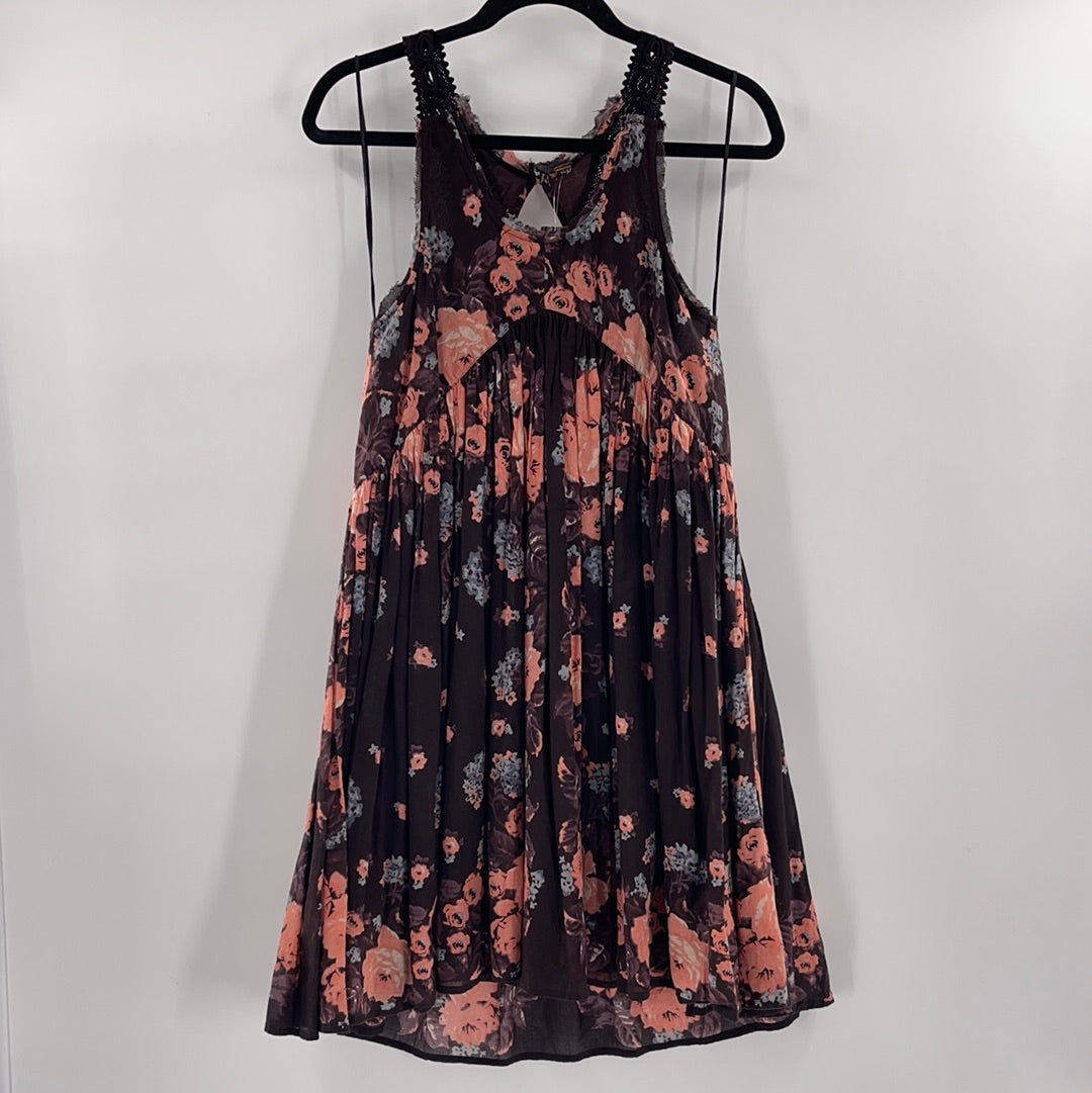 Free People Plum Floral Mini Dress (SzS)