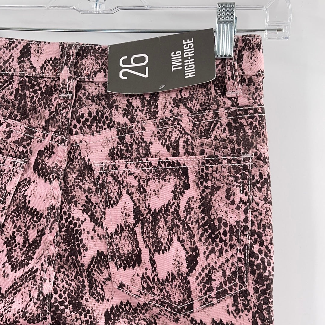 BDG Pink Snakeskin Patterned Pants (Size 26)
