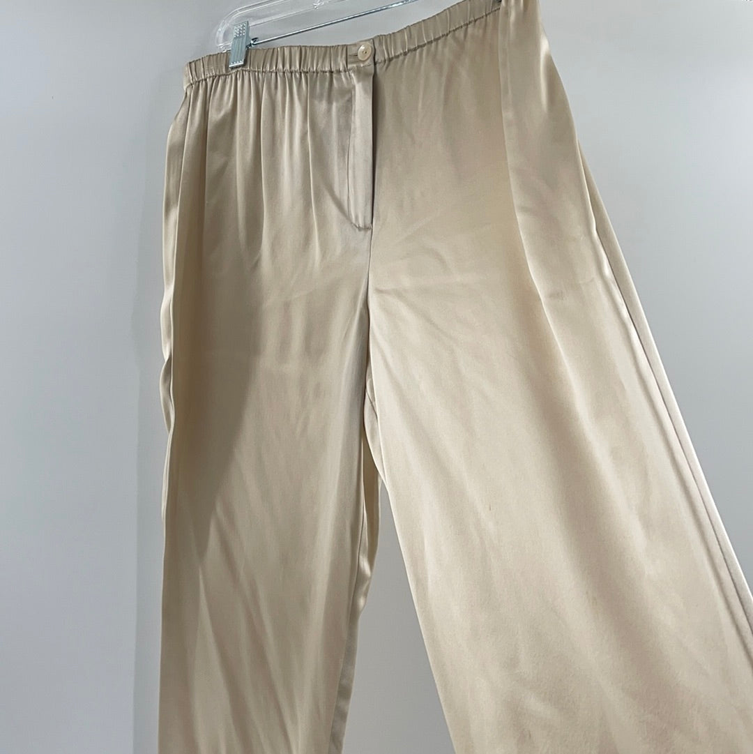 SAKS FIFTH AVE 100% silk champagne bottoms