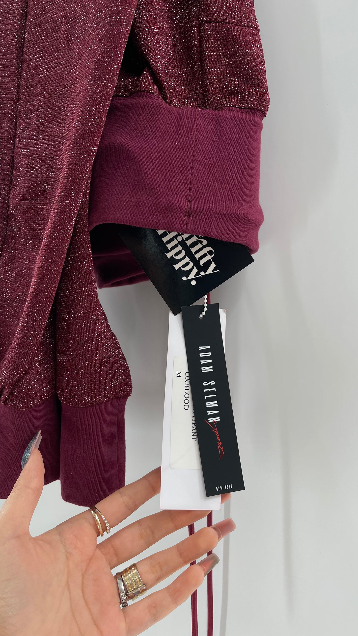 Adam Selman Sport Cranberry Toned Joggers (Medium)