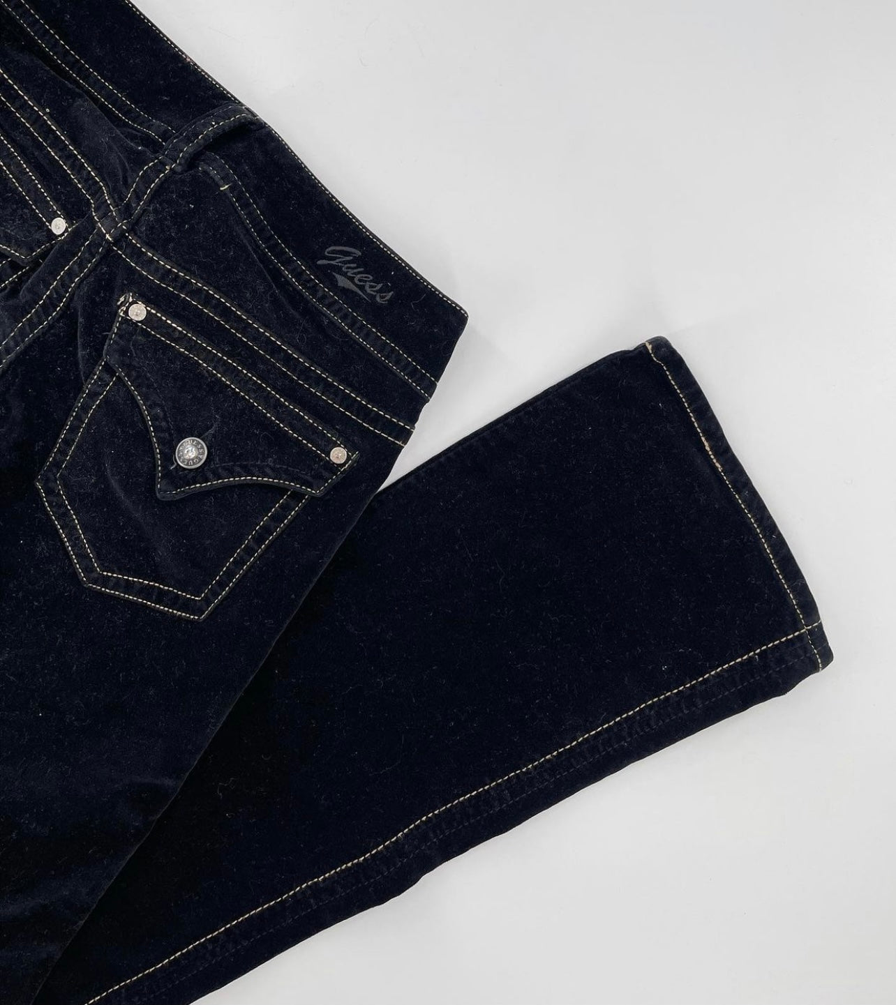 Guess Black Velvet Flares (Sz24)