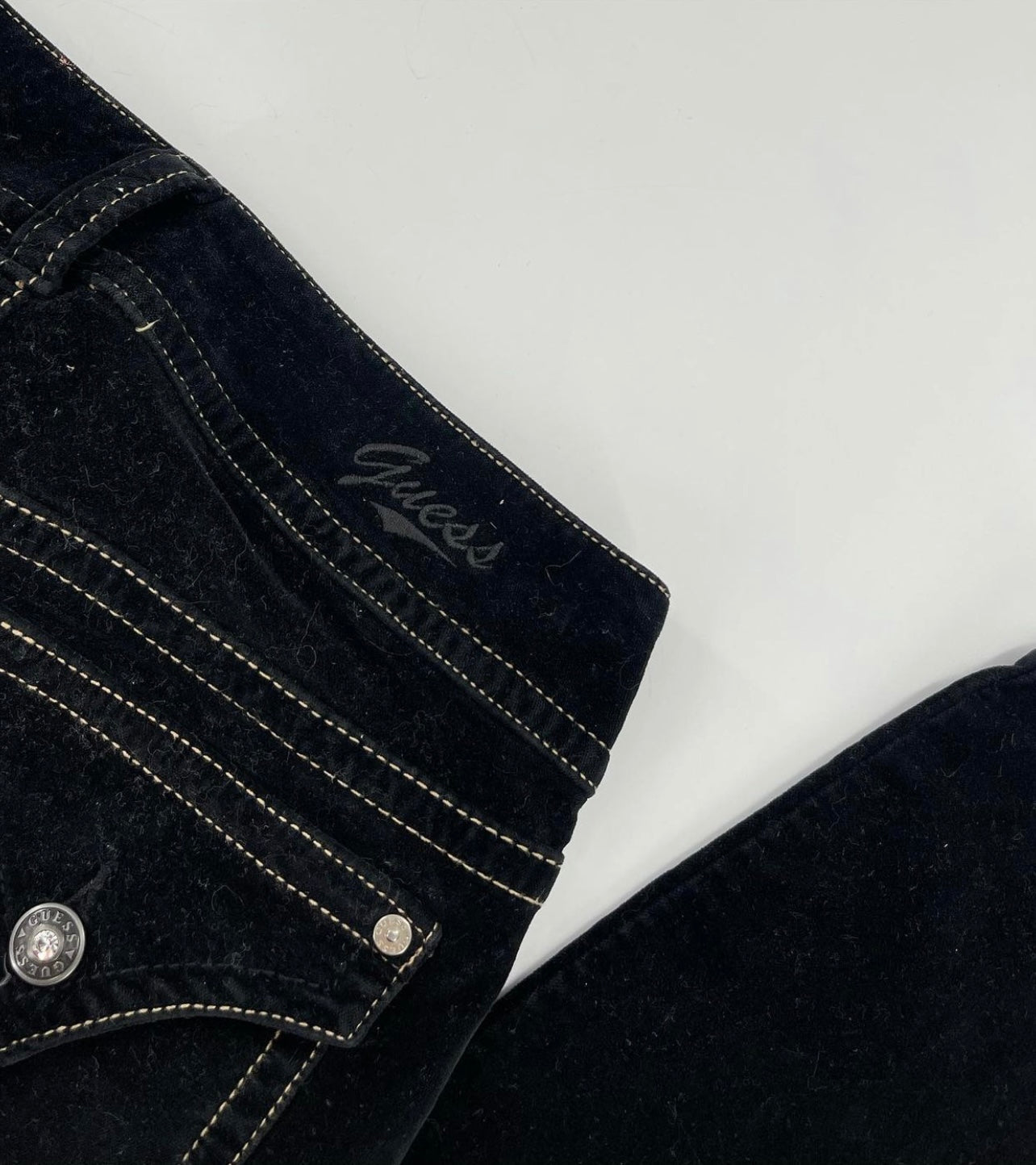Guess Black Velvet Flares (Sz24)