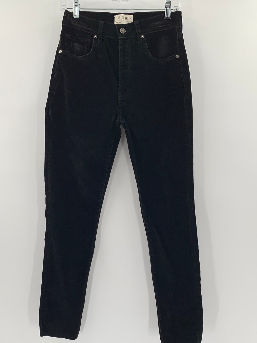 Free People Black Velvet Pants (Sz 27)