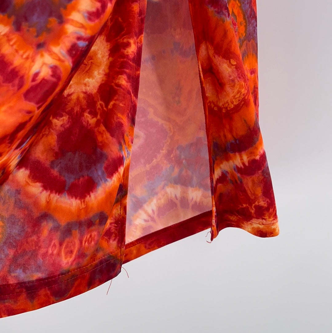 Anthony Mark Hankins Collection - *Vintage* Tie Dye 70's Red Maxi Dress (Size Medium)