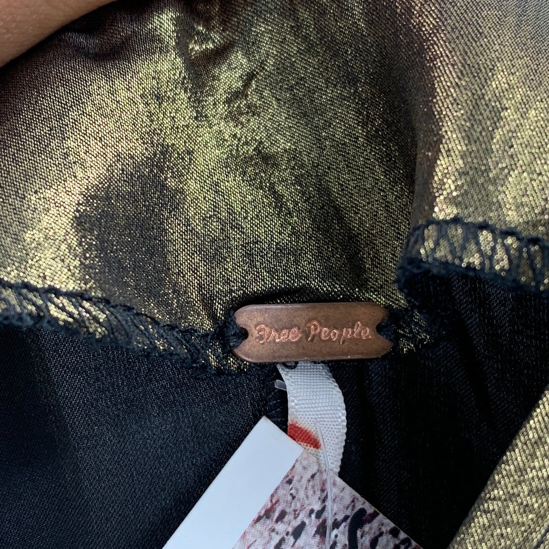 Free People Liquid Gold Mini Dress (Sz6)