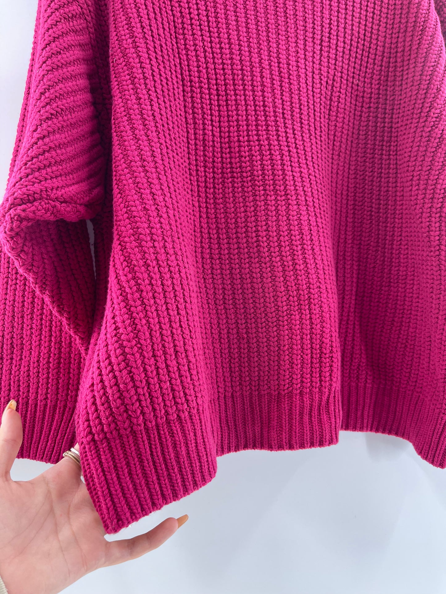 Fuschia Thick Knit Sweater (S)