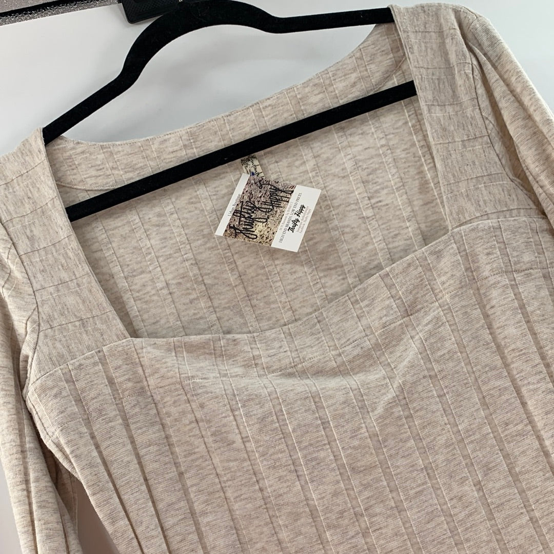 Intimately free People Oatmeal Knit Bodysuit (L)