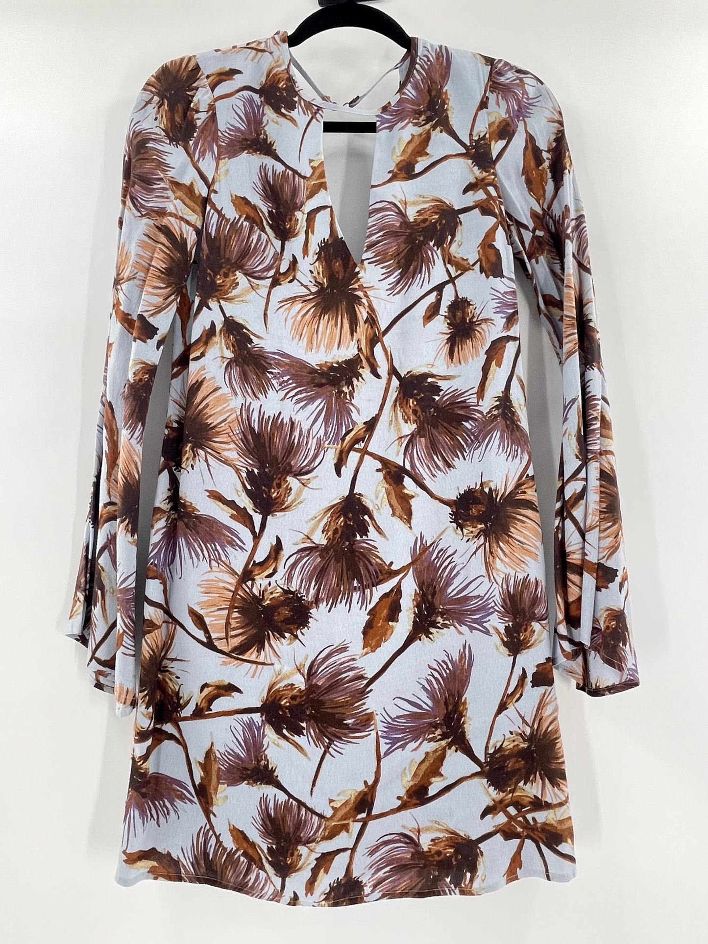 Kimchi Blue Powder Blue Palms Dress (Sz XS)