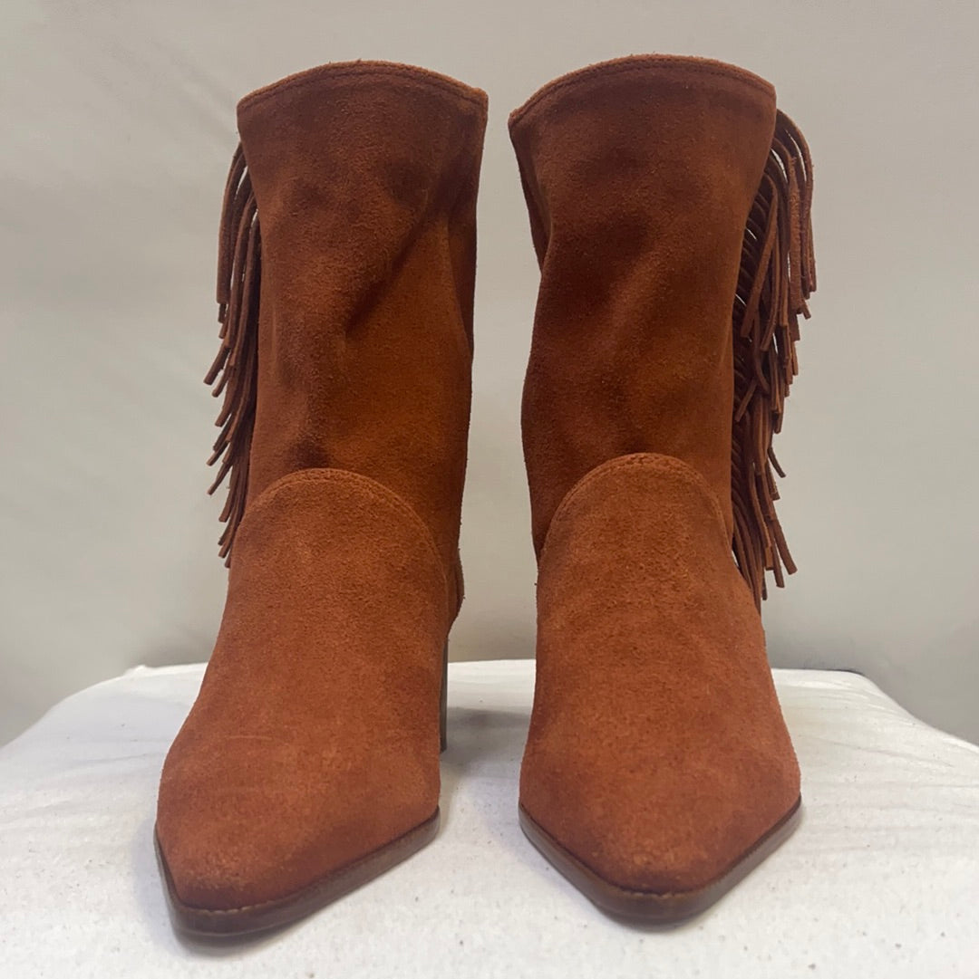 Bernardo Fringe Orange Boots