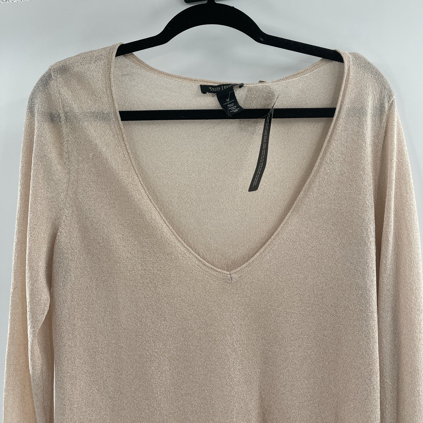 White house black market glitter long sleeve with camisole (M)