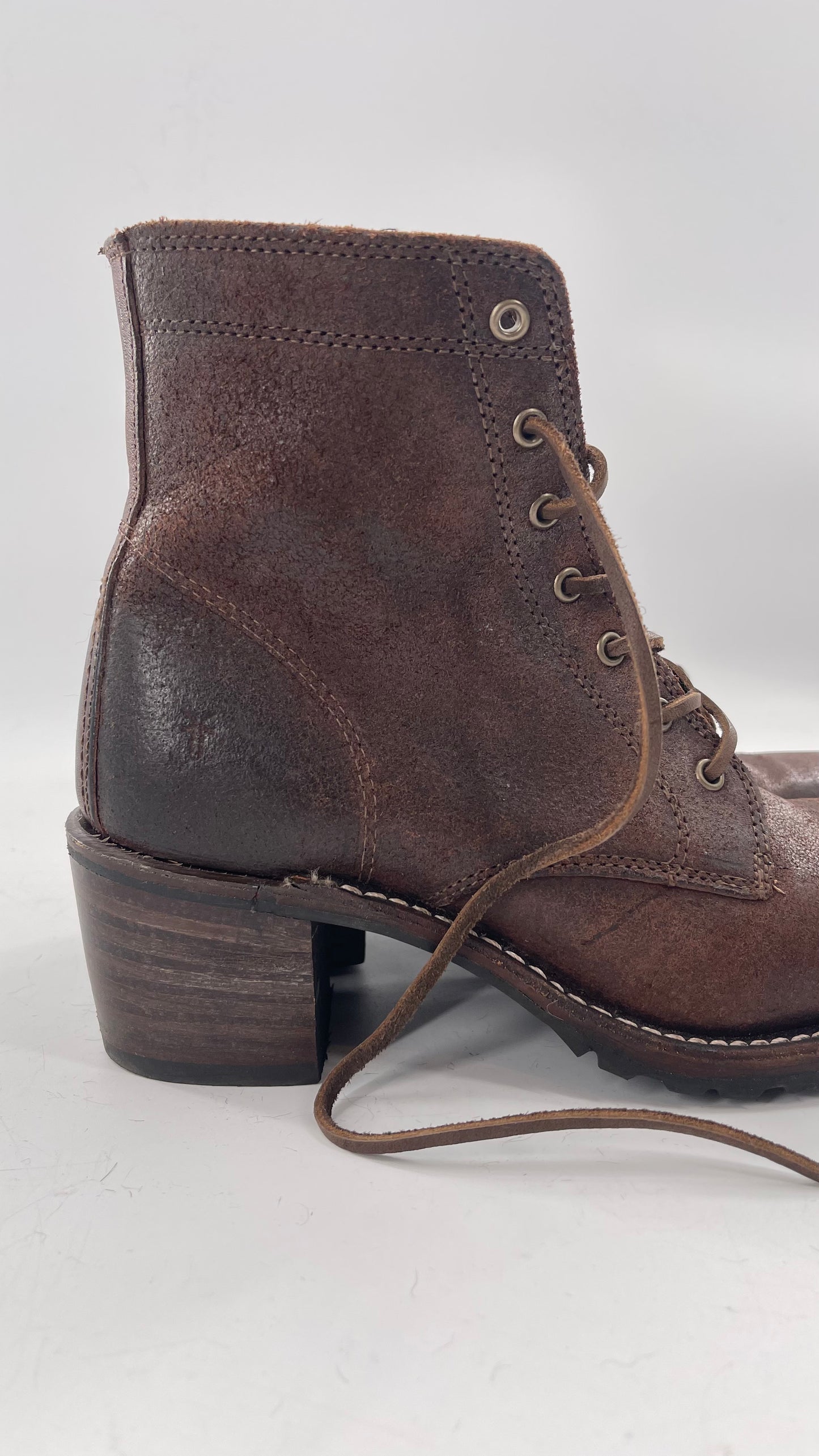 Frye Sabrina 6G Lace Up in Dark Brown (9)