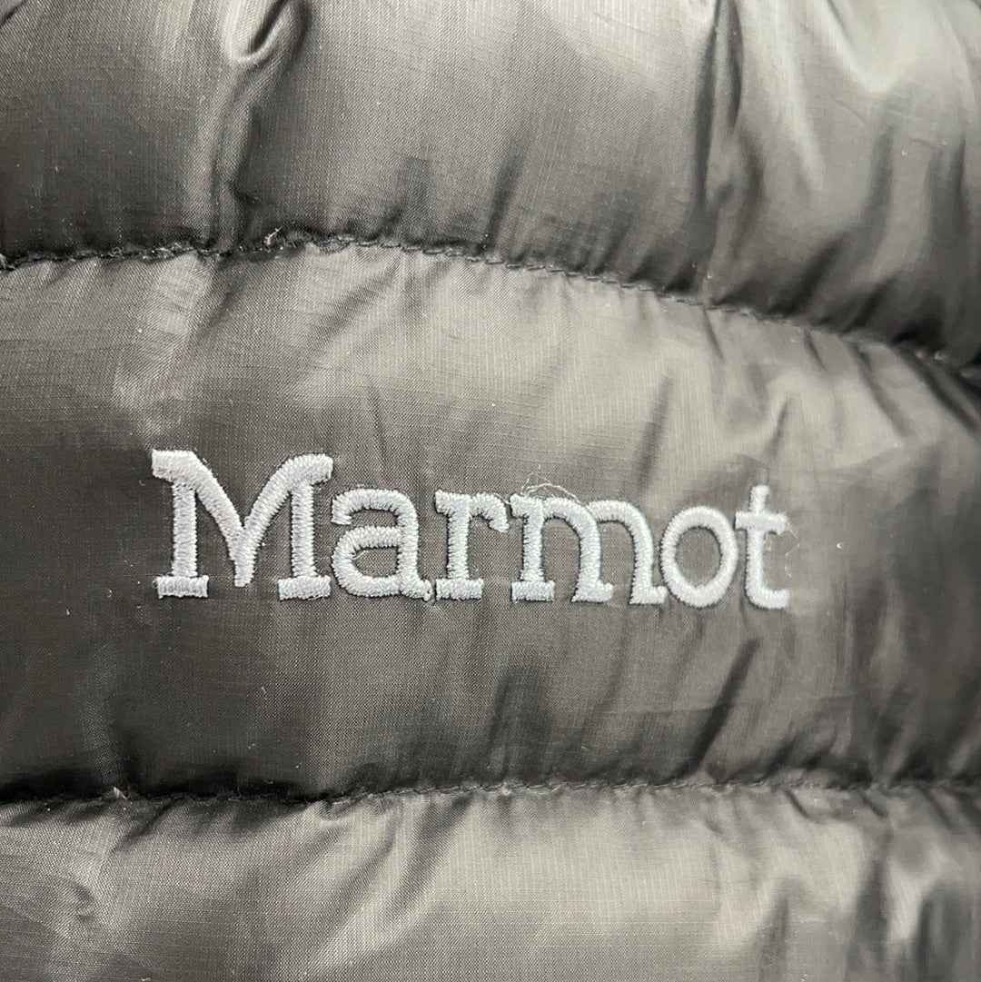 Marmot Black Puffer Jacket Front Zipper (Size M)