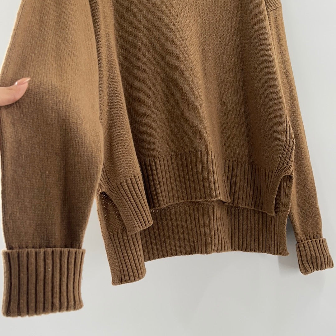 Anthropologie Brown Turtle Neck Sweater (Size Medium)