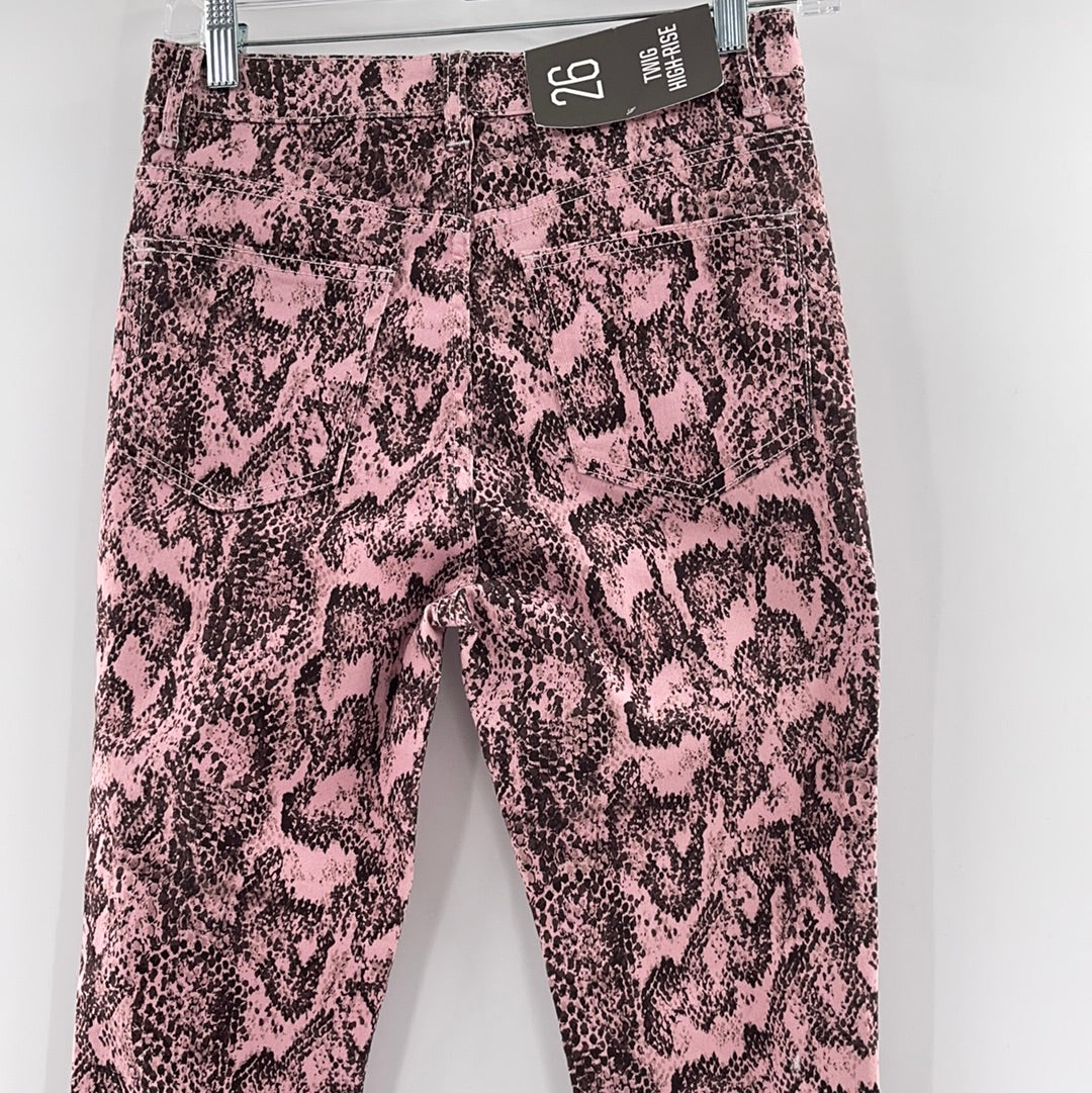 BDG Pink Snakeskin Patterned Pants (Size 26)