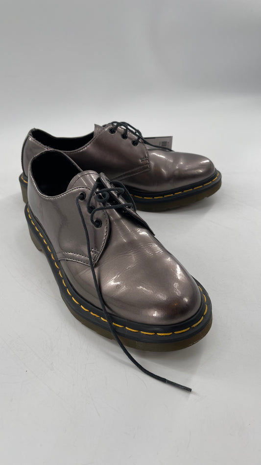 Doc Martens Pewter Metallic Patent Oxfords (7)