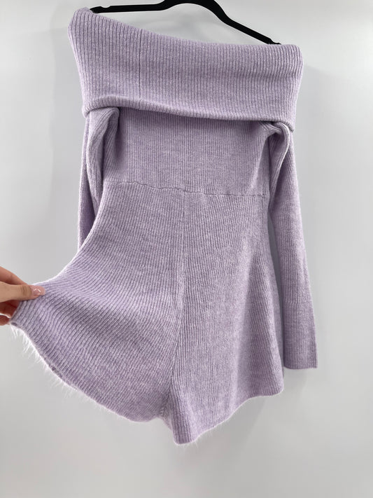 Urban Outfitters Lavendar Knit Playsuit (Large)
