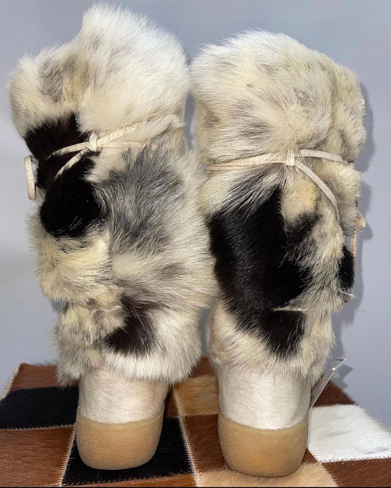 Oscar De La Renta Cow Hide Boots
