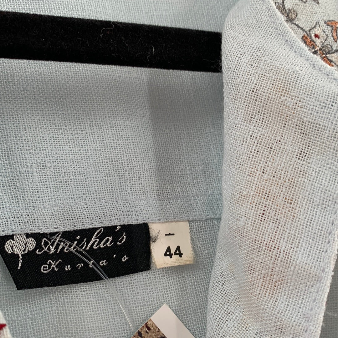 Powder Blue Linen Tunic (M)