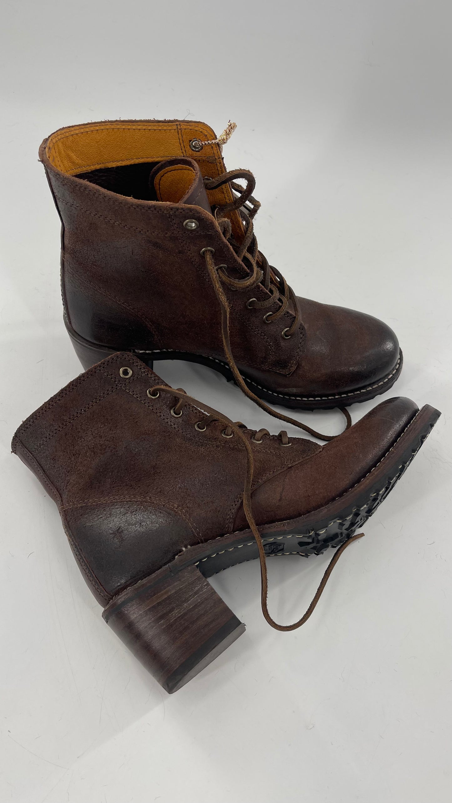 Frye Sabrina 6G Lace Up in Dark Brown (9)