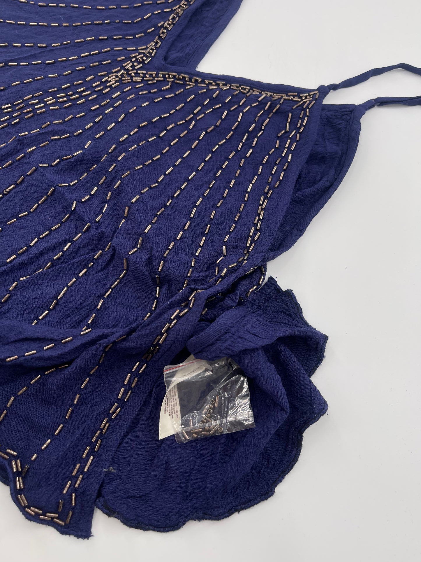Free People Navy Beaded Tank (XS)