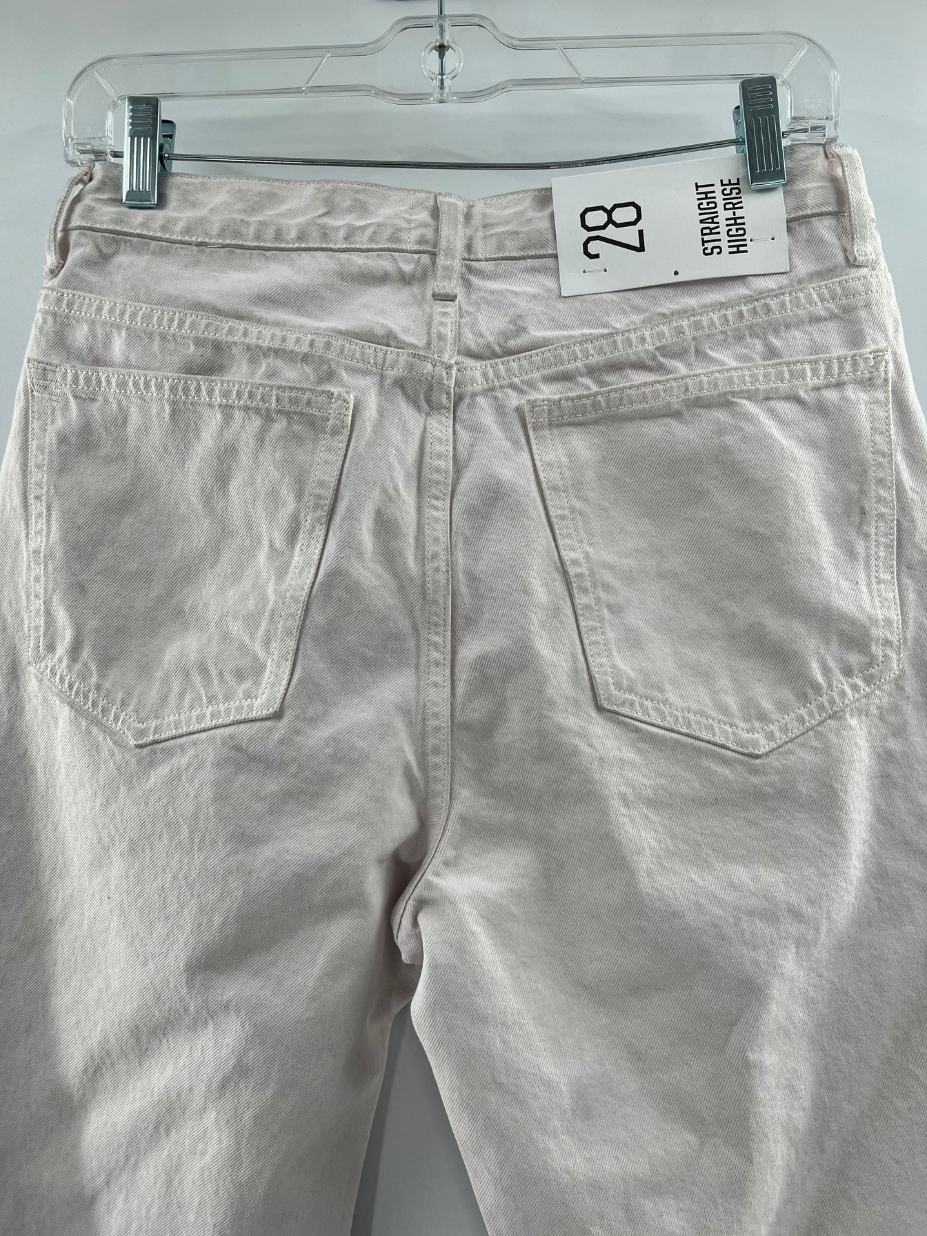 BDG Straight High-Rise White/Off-White Button Up Jeans (size 28)