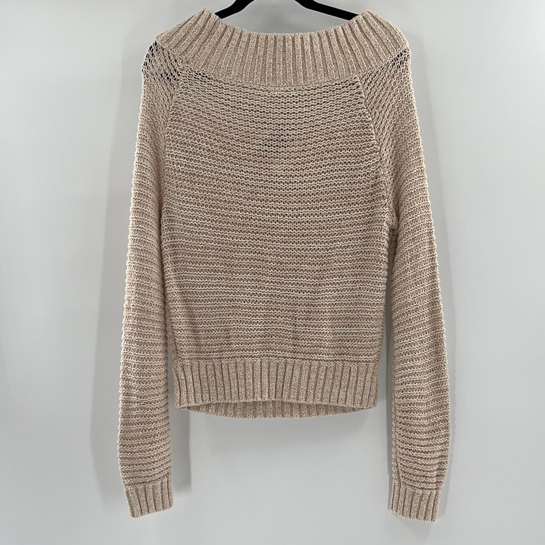 Urban Outfitters- Kimchi Blue - Cream Wide Neckline (Size Small)
