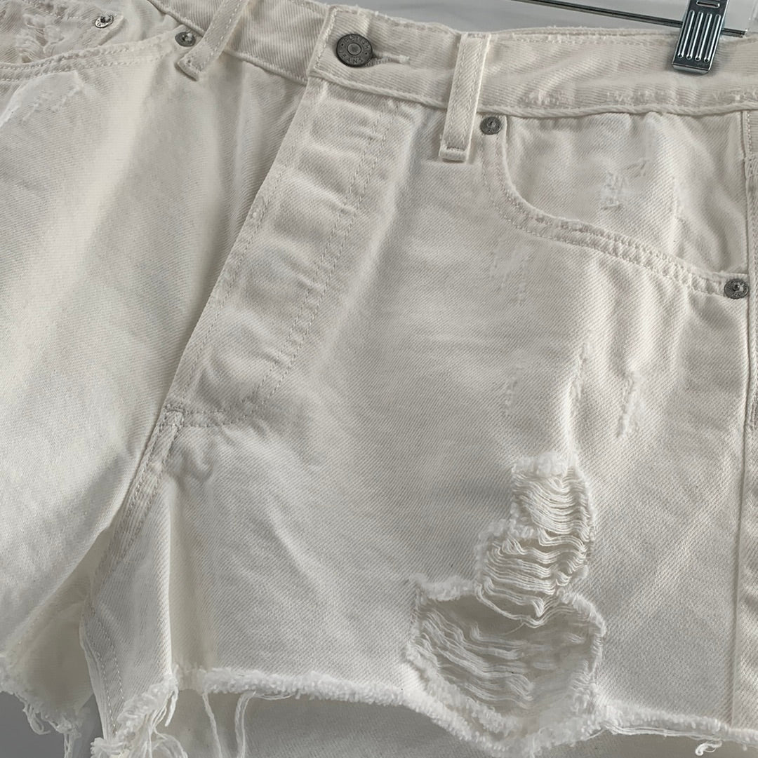 Free People - Boyish - White Distressed Denim (Size 28)