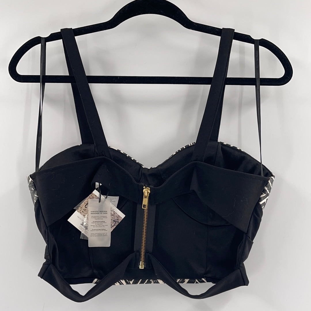 MINKPINK Black Cropped Bustier (L)