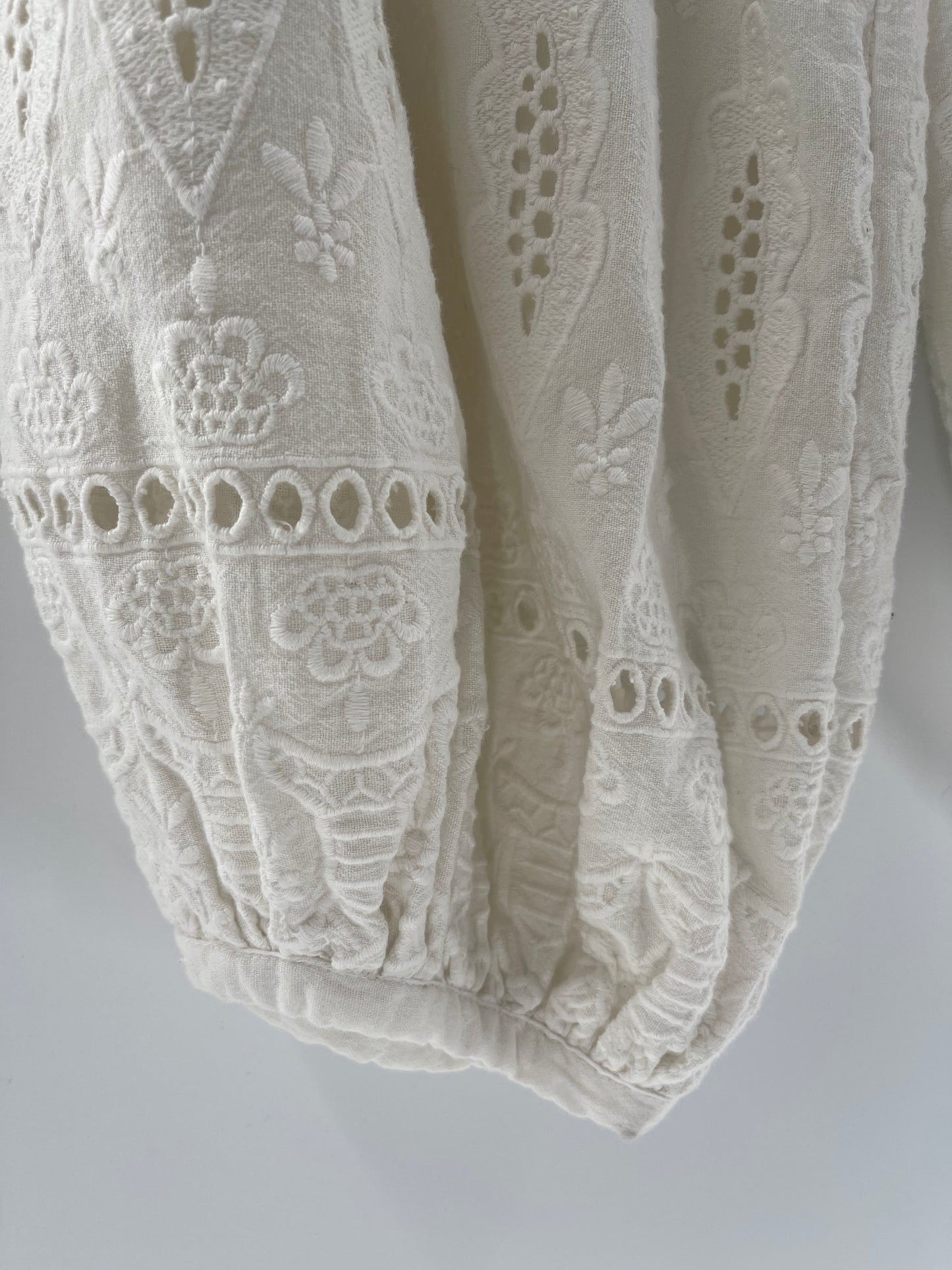 Free People - White Haram / Gypsy Embroidered Pants (Size 12)