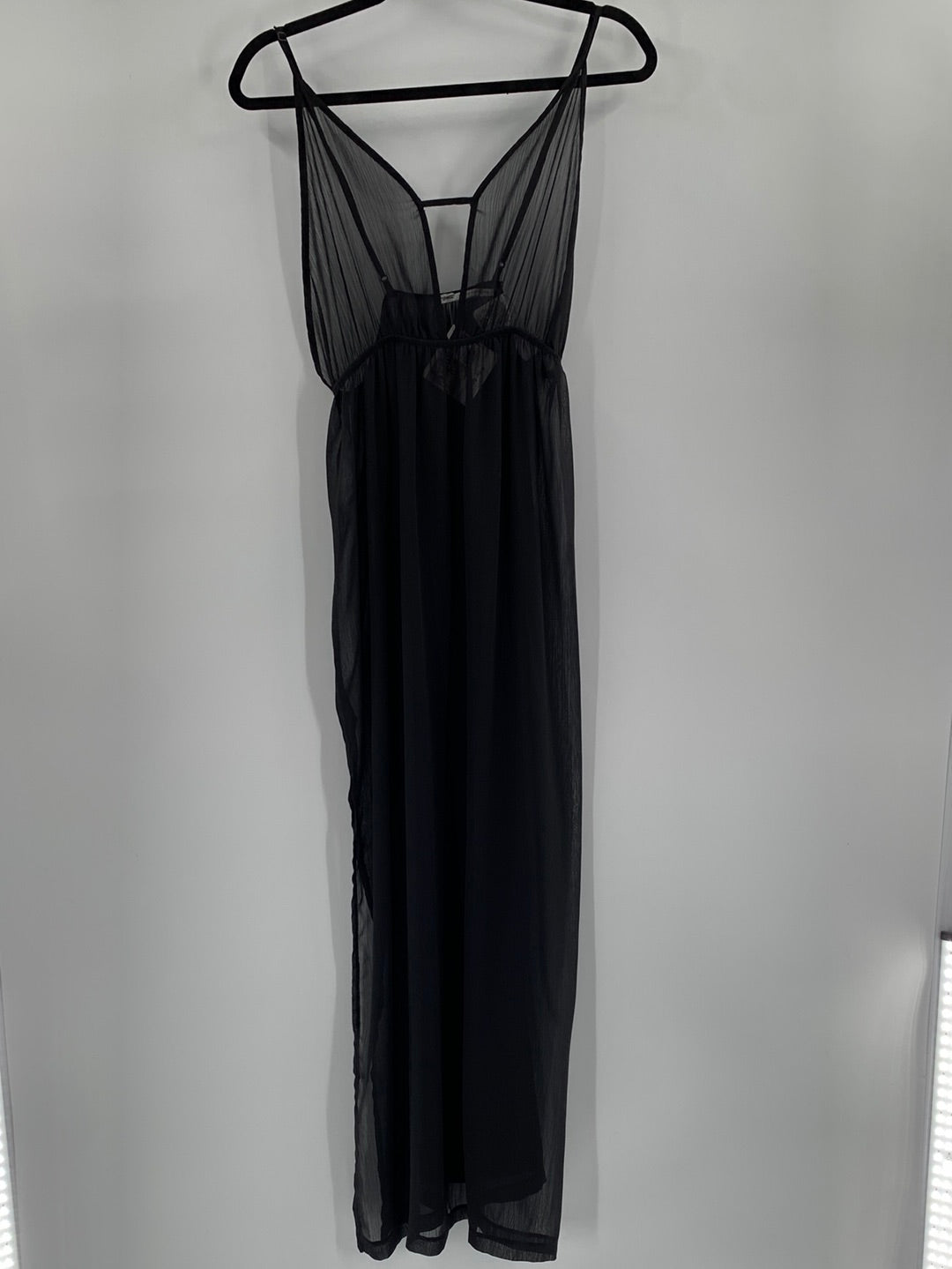 Out From Under - Black Mesh Maxi Dress (Size Small)