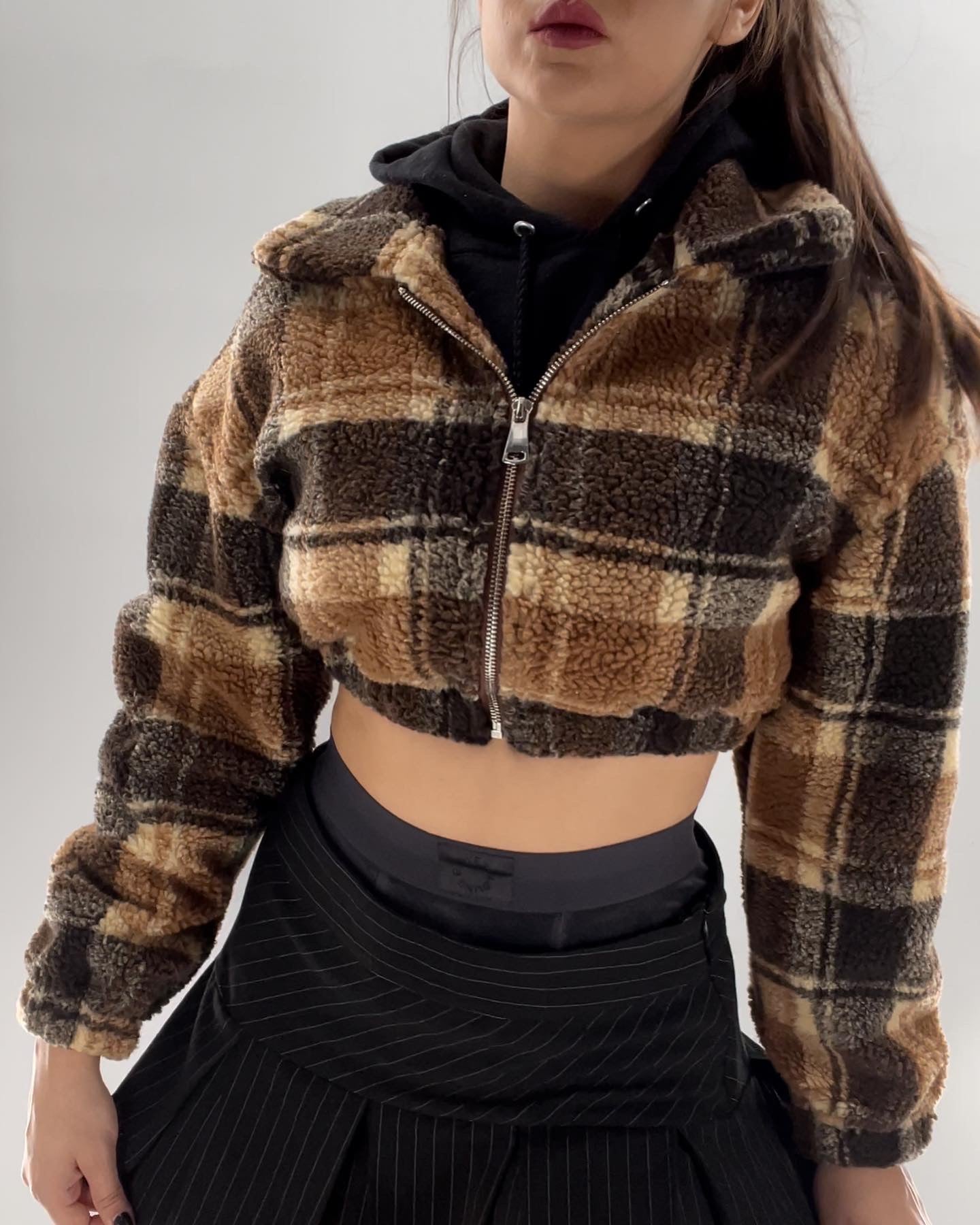 Cropped Teddy Sherpa Jacket