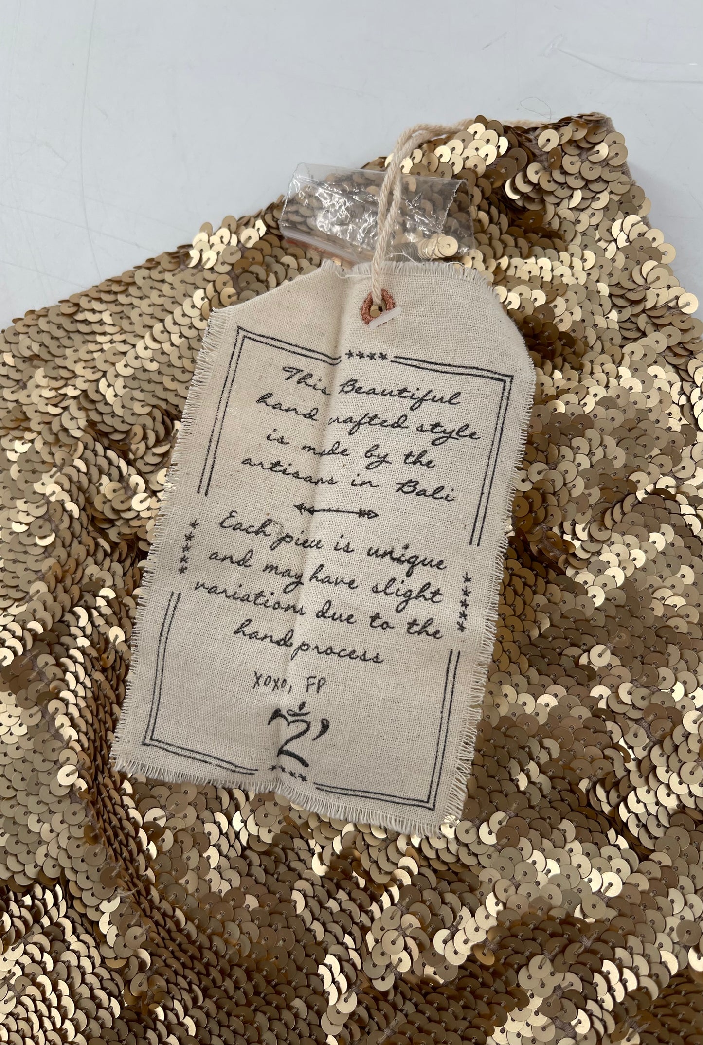 Free People Gold Sequin Shorts Size 2