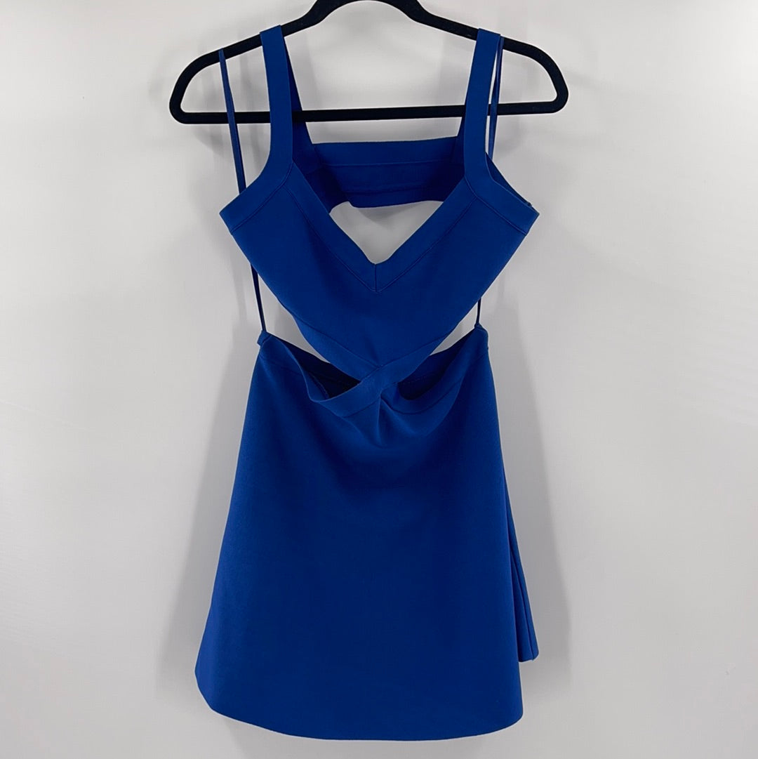 BCBG Maxazria Royal Blue Cut Out Dress (Medium)