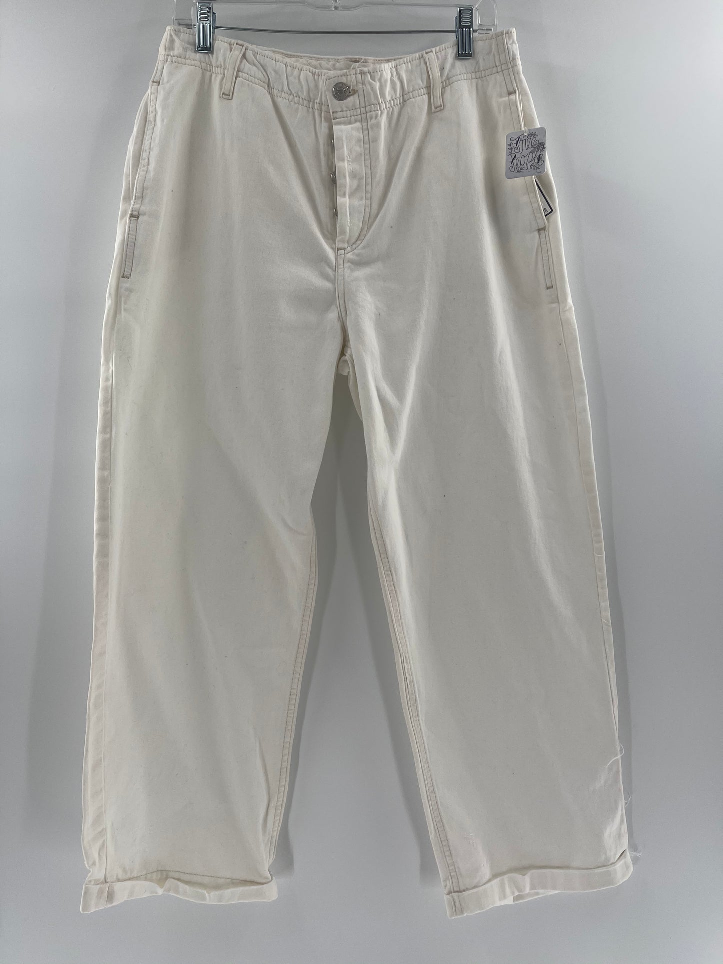 Free People White Jeans (Size 30)