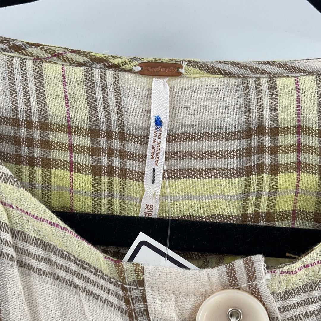 Free People Cropped Flannel (XS)