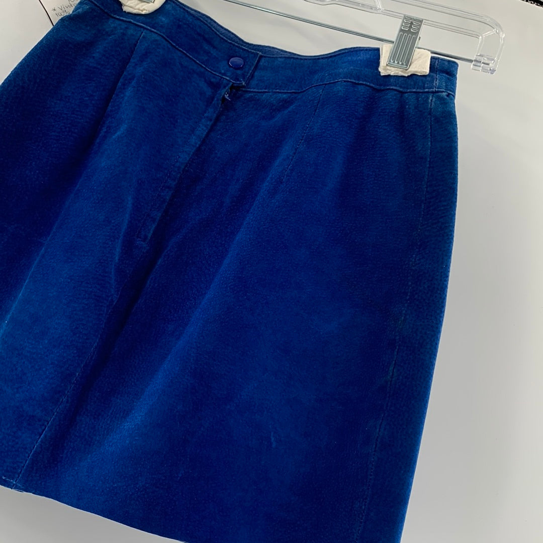 Urban Outfitters Renewal Vintage 100% Suede Leather Navy Blue (Size 8)
