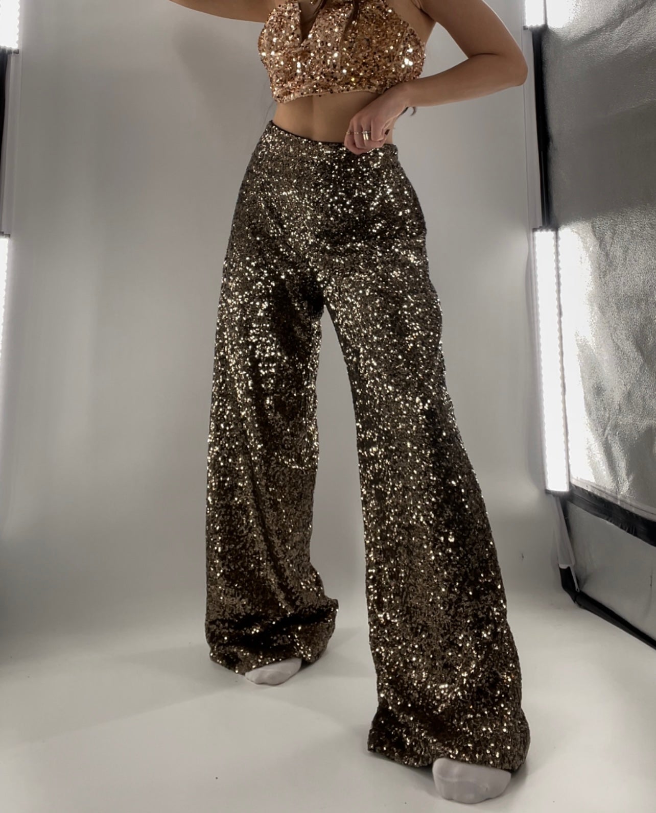 Banana Republic Gold Wide Legs (Small)