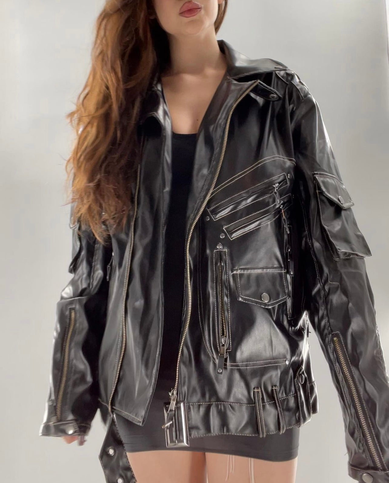 Vinyl Motto Jacket